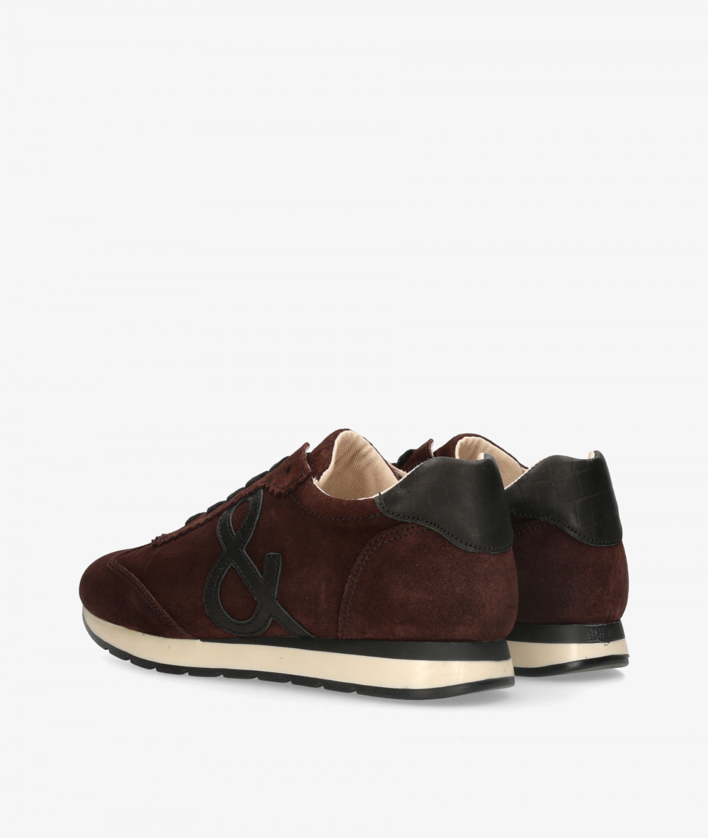 bloom&you Sneakers  VERA in brown split suede