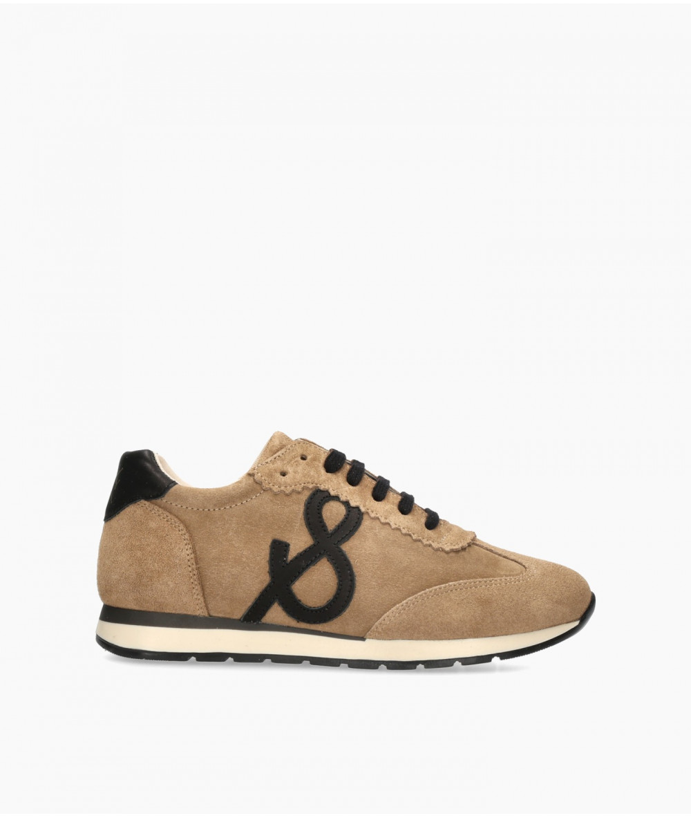 bloom&you Sneakers  VERA in taupe split suede
