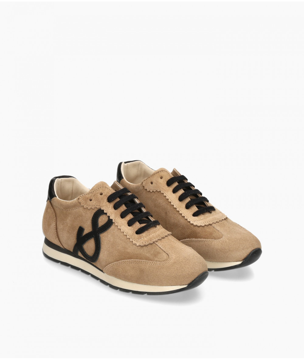 bloom&you Sneakers  VERA in taupe split suede