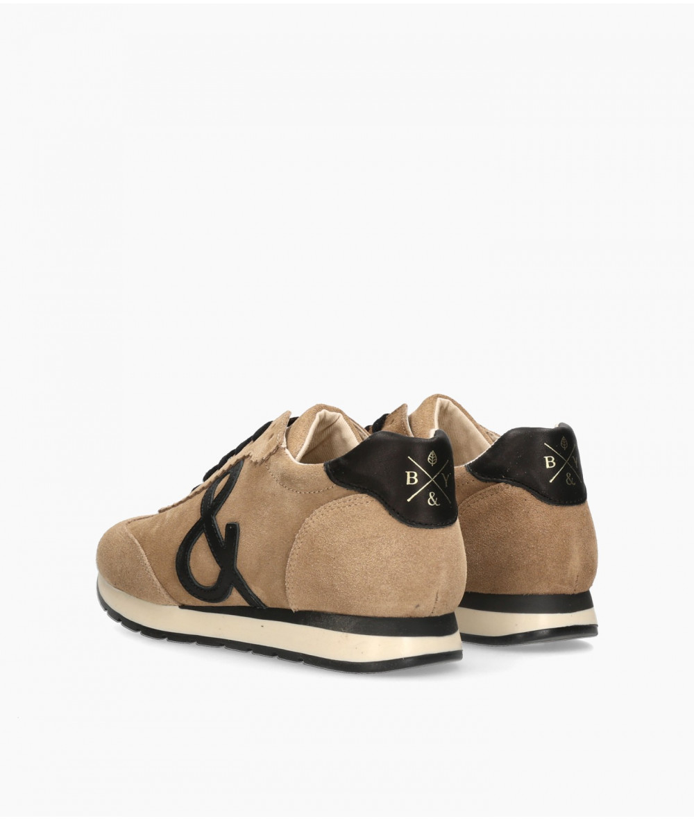 bloom&you Sneakers  VERA in taupe split suede