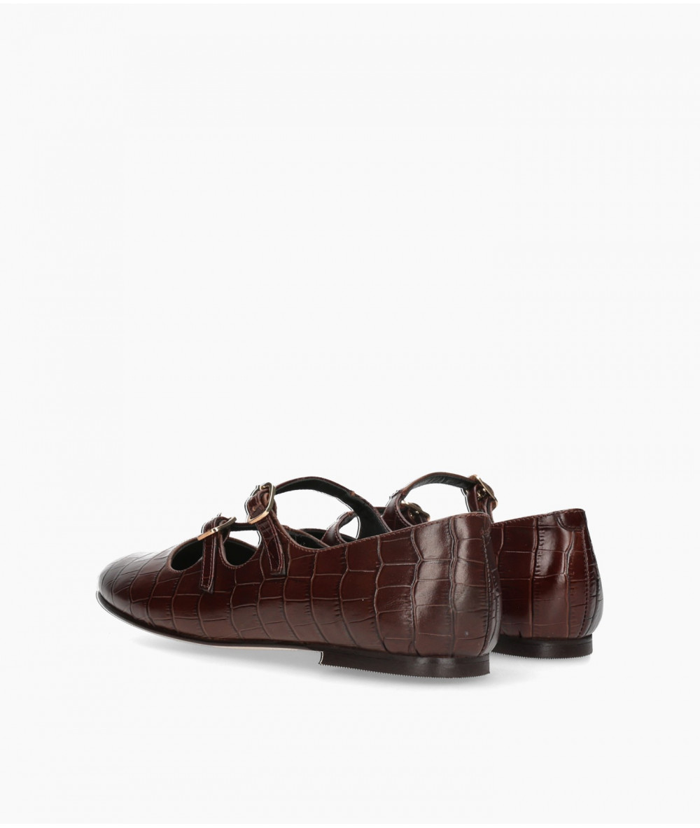 BLOOM Mercedes SOLENE in brown croc print