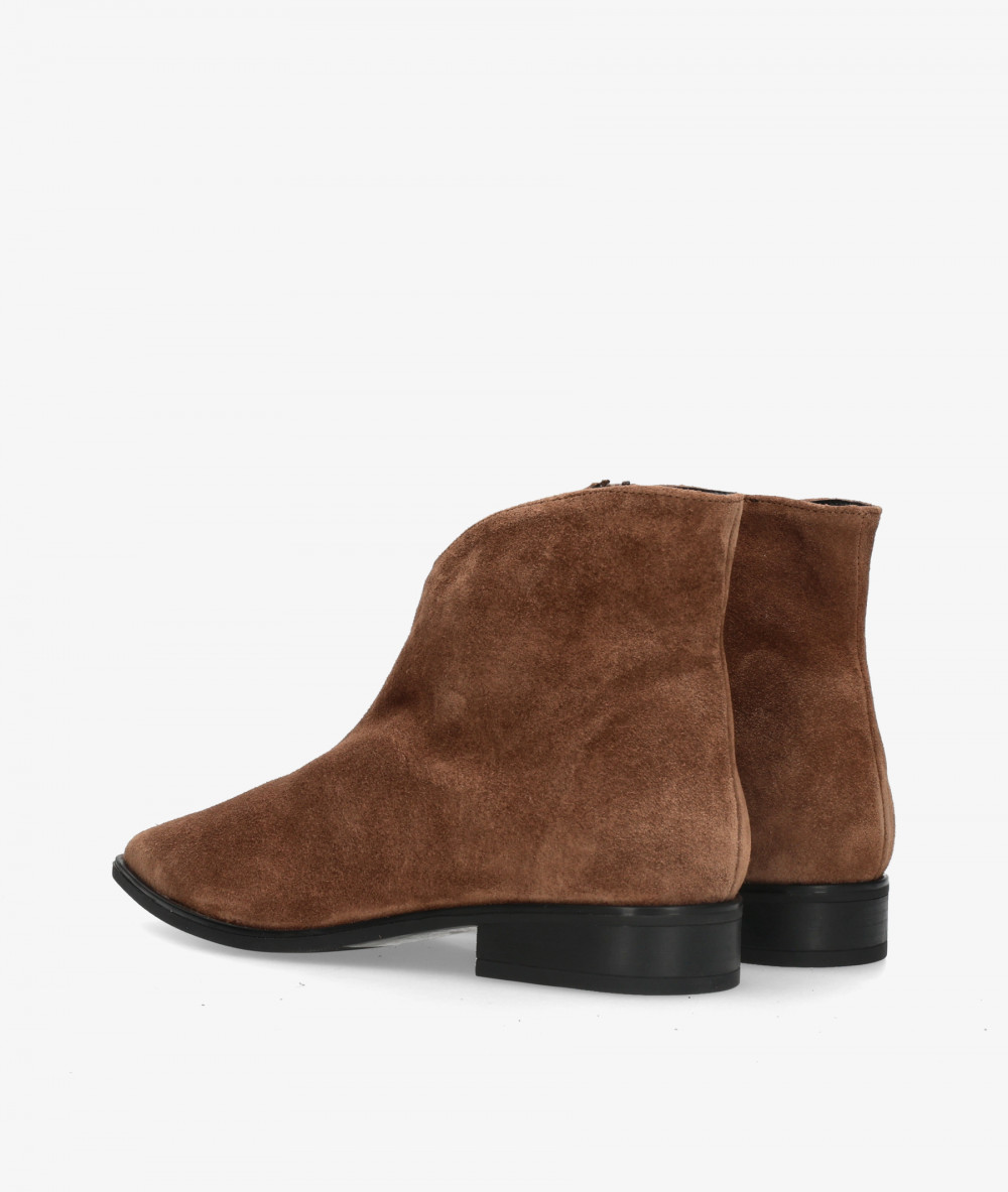BLOOM Ankle boots  15020 in taupe split suede