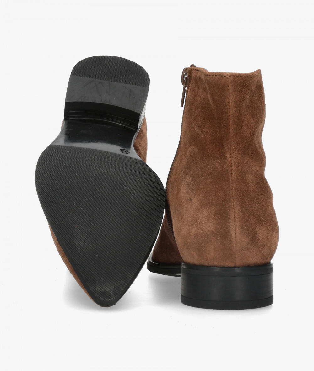 BLOOM Ankle boots  15020 in taupe split suede