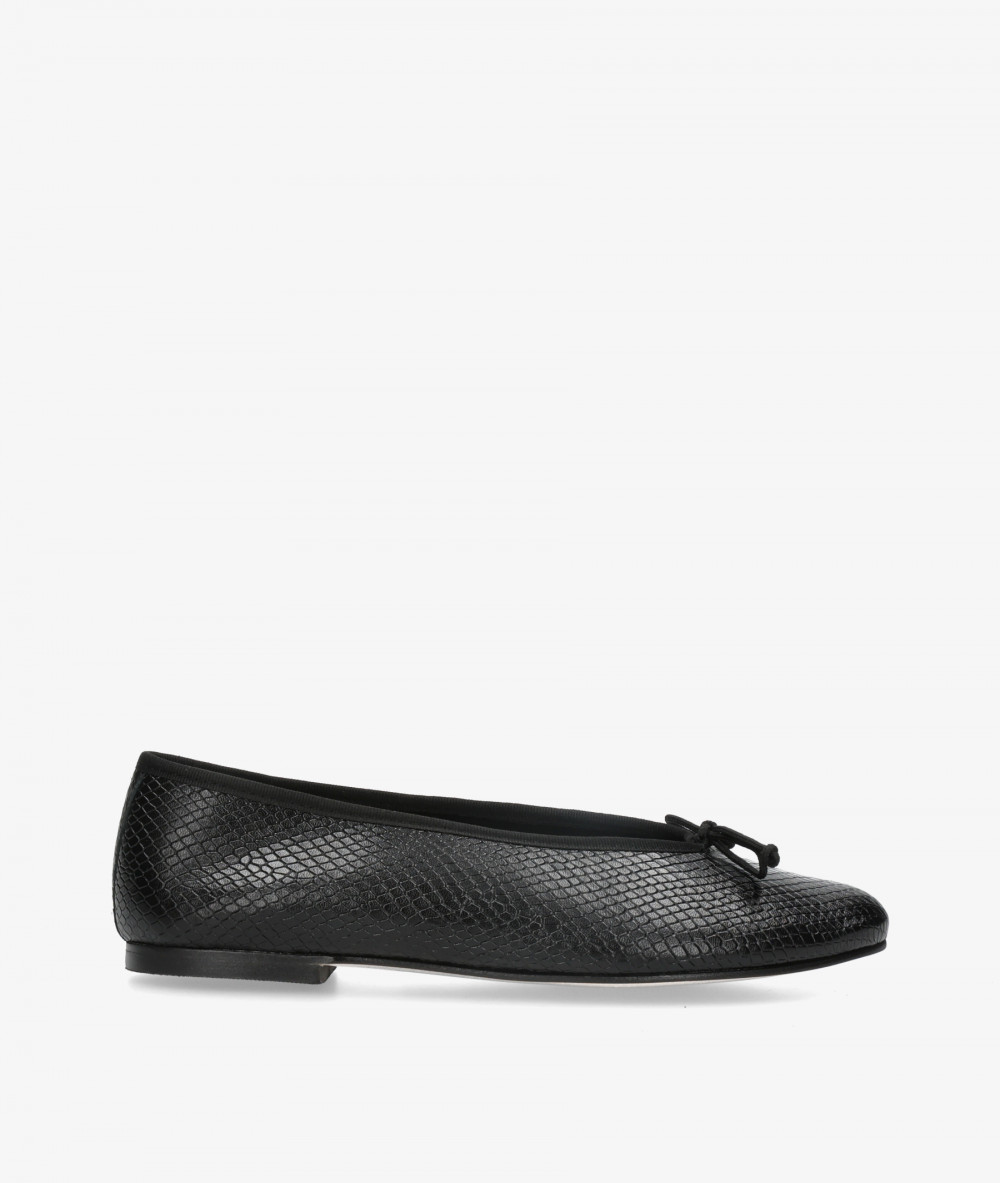 BLOOM Ballerinas PAULINE in black snake print