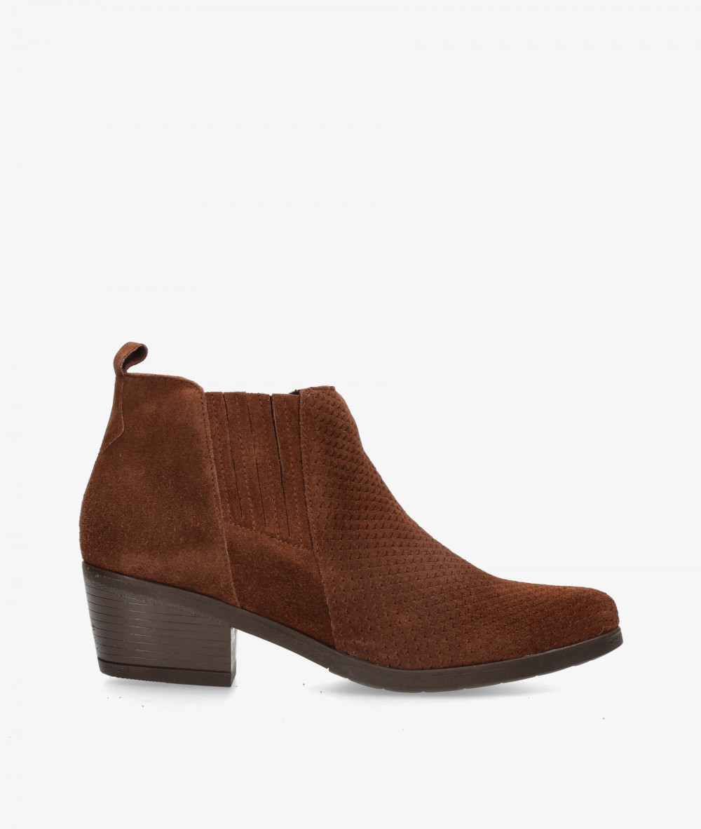 BLOOM Ankle boots  ATENEA in leather split suede