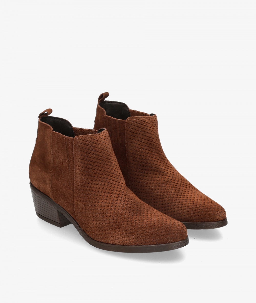 BLOOM Ankle boots  ATENEA in leather split suede