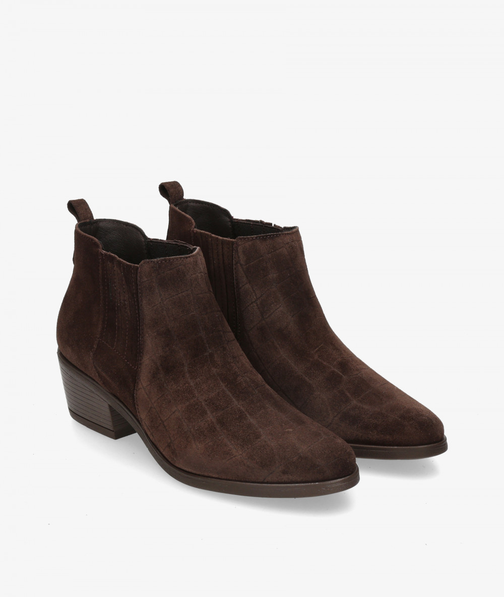 BLOOM Ankle boots  3450 SIN  in brown croc print