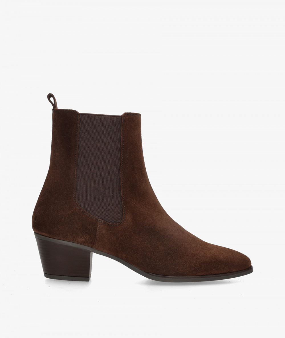 BLOOM Ankle boots  49001 in brown split suede