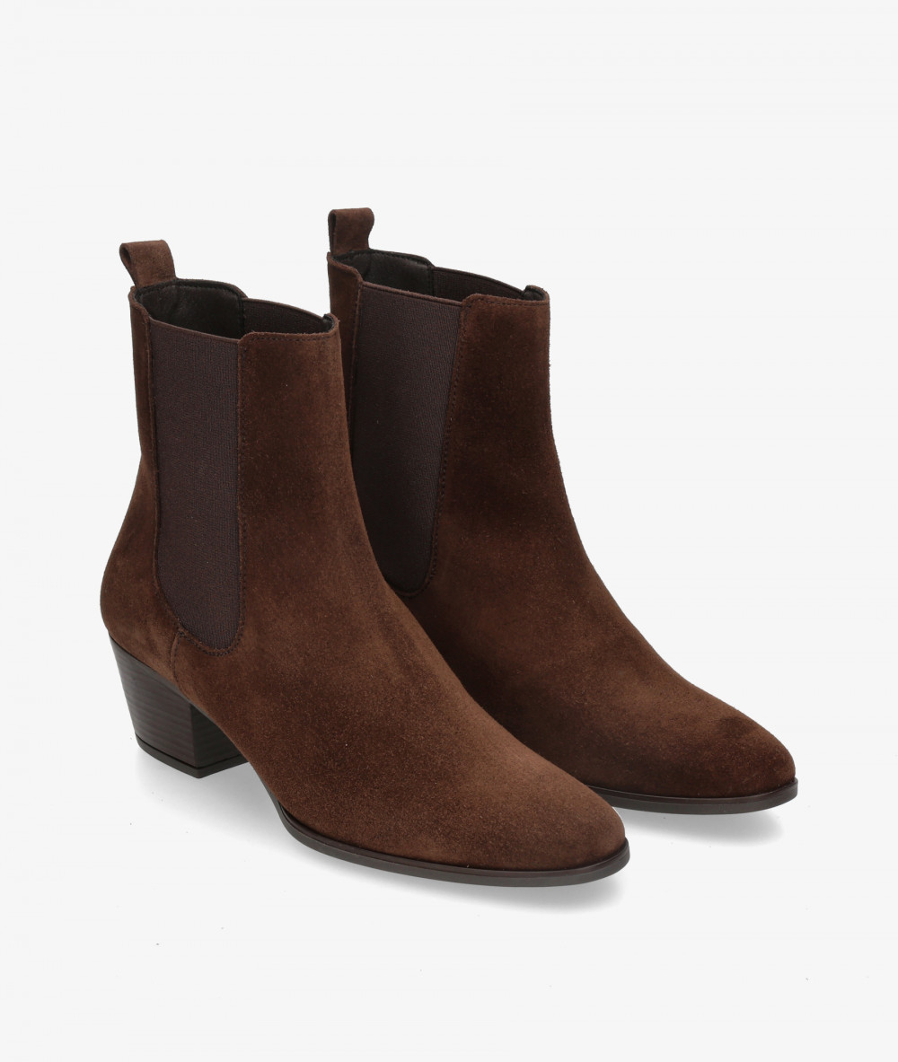 BLOOM Ankle boots  49001 in brown split suede