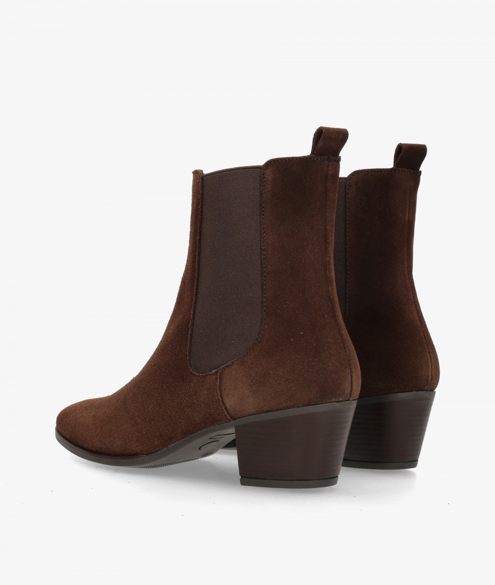 BLOOM Ankle boots  49001 in brown split suede