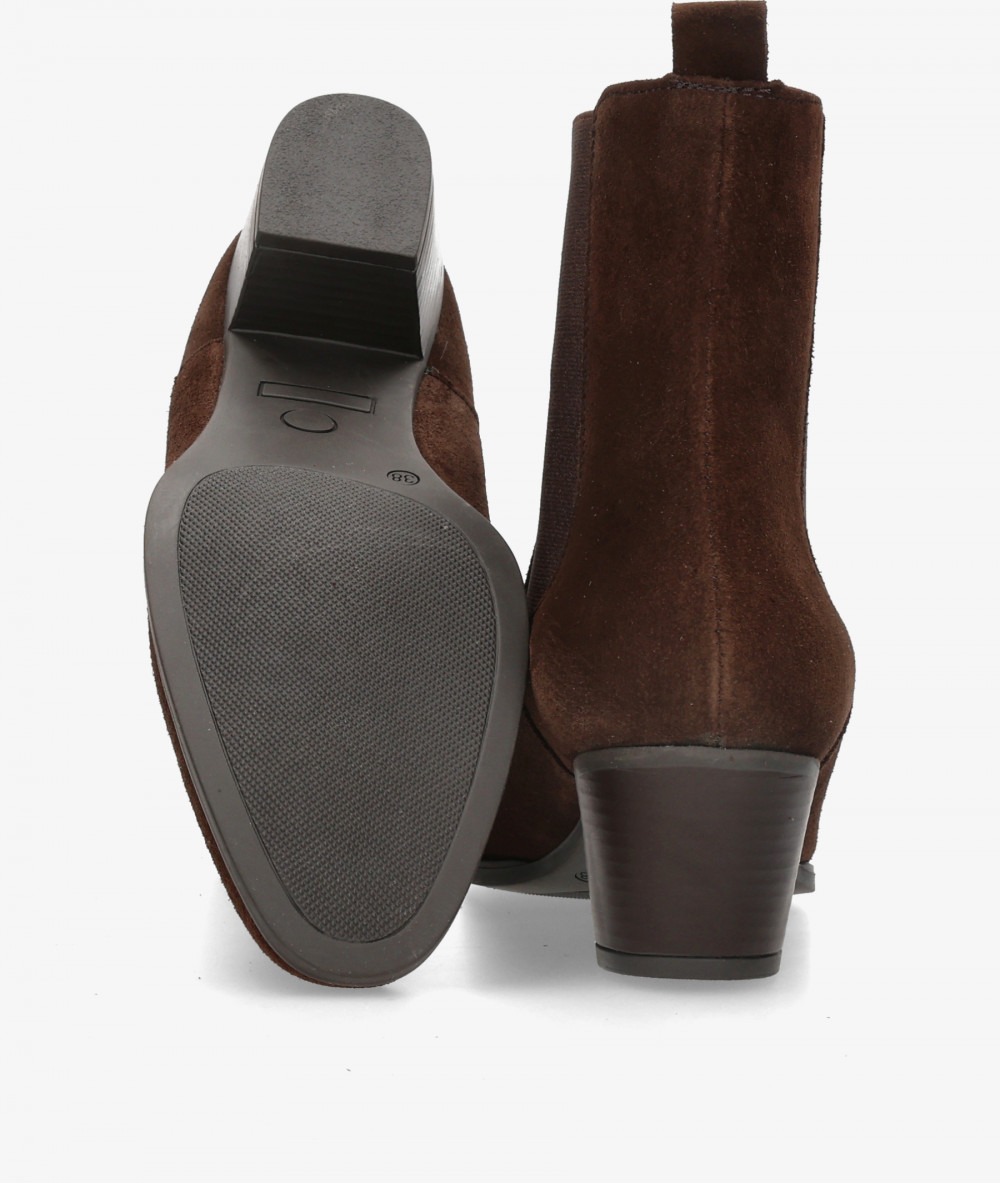 BLOOM Ankle boots  49001 in brown split suede
