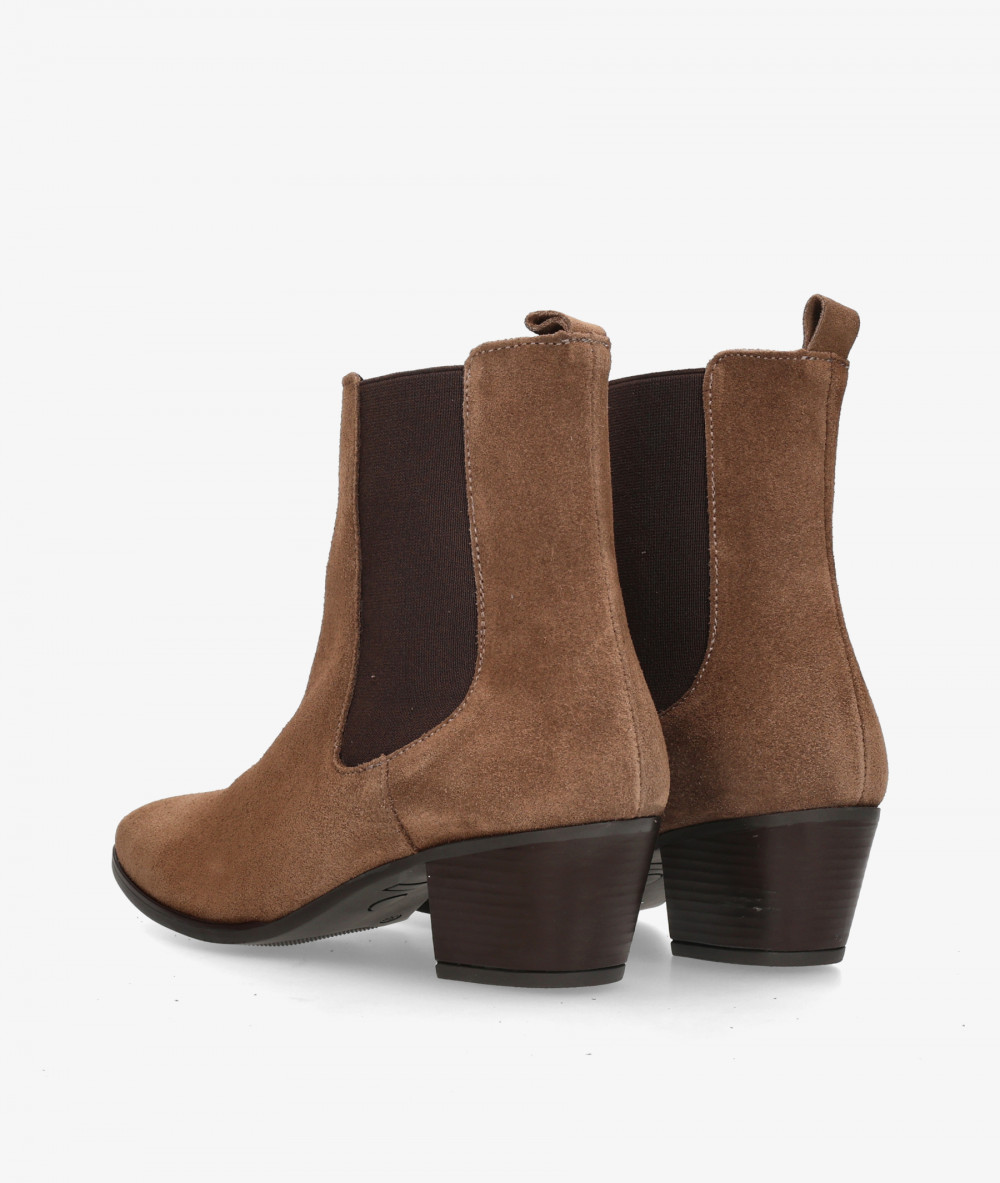BLOOM Ankle boots  49001 in taupe split suede