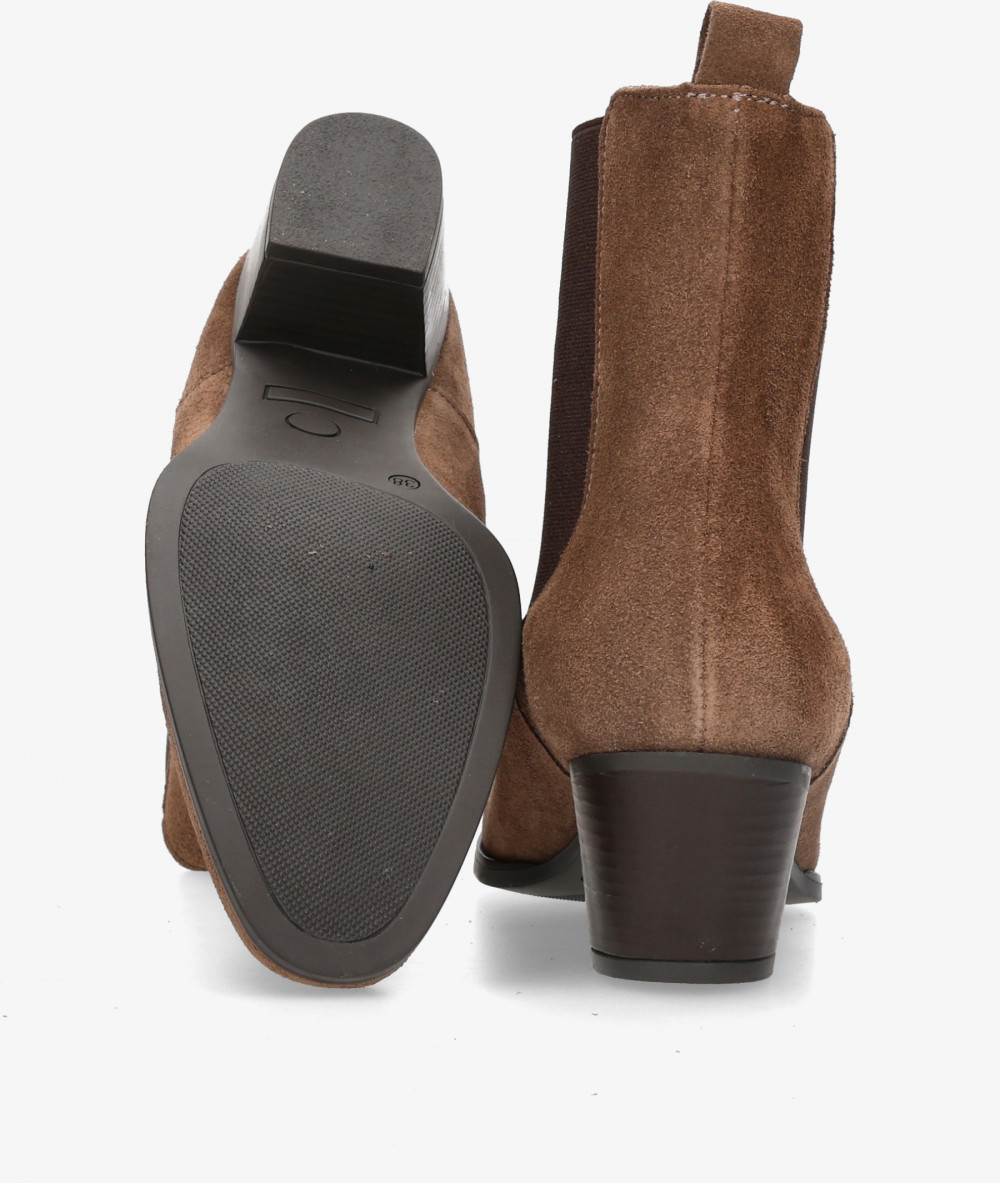 BLOOM Ankle boots  49001 in taupe split suede