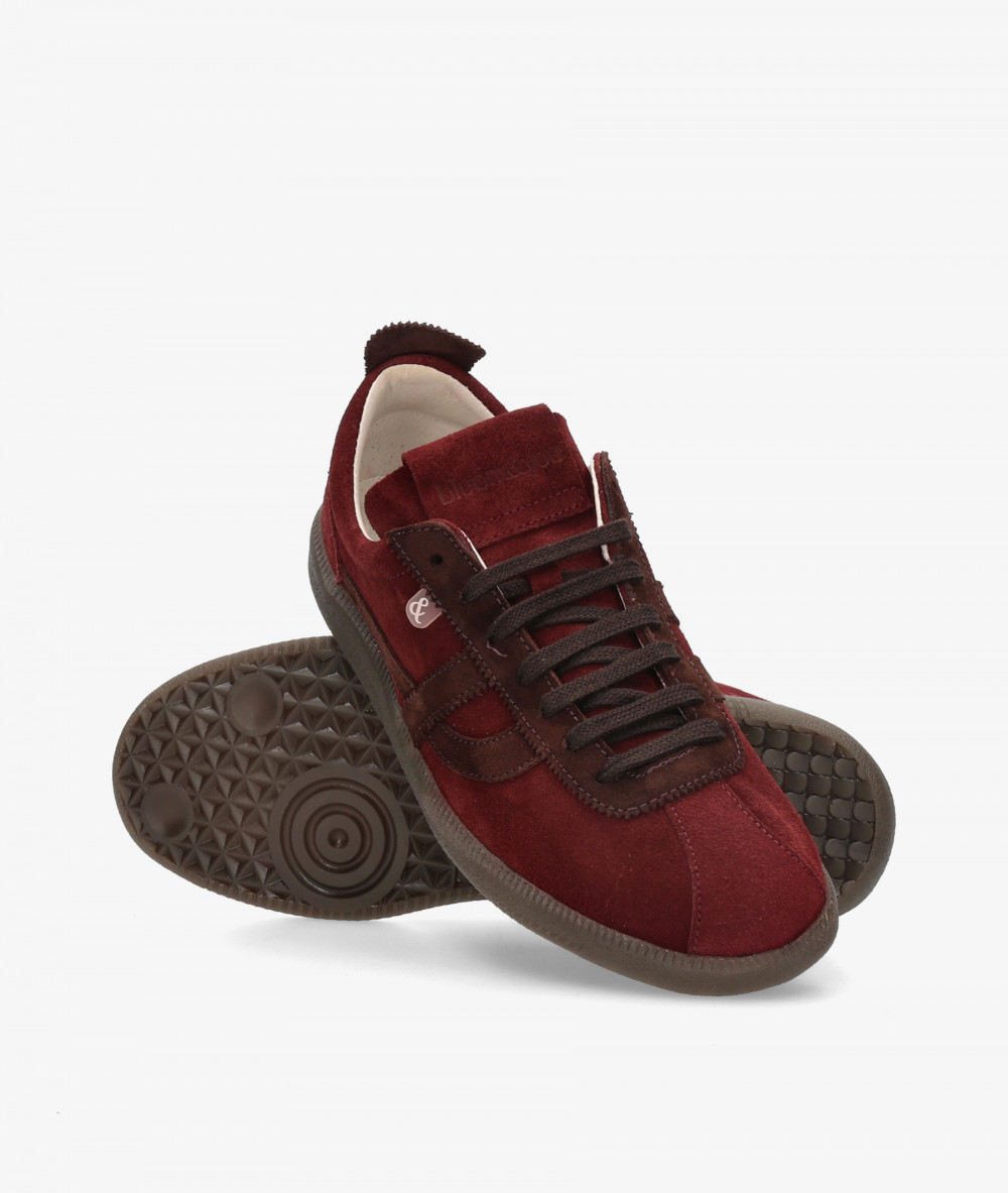BLOOM Sneakers  BLOMY in burgundy split suede
