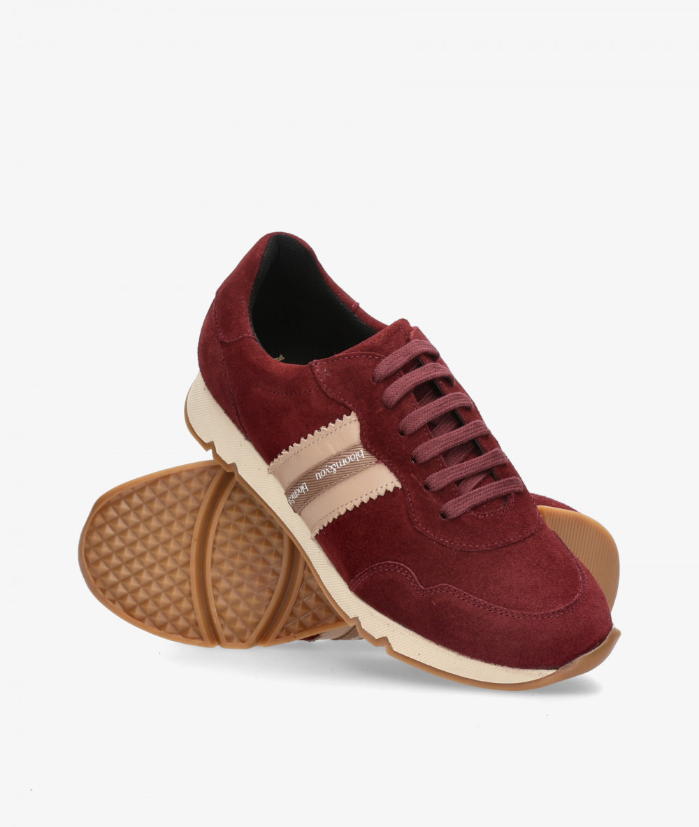BLOOM Sneakers  SNEAKERS 2 in burgundy split suede