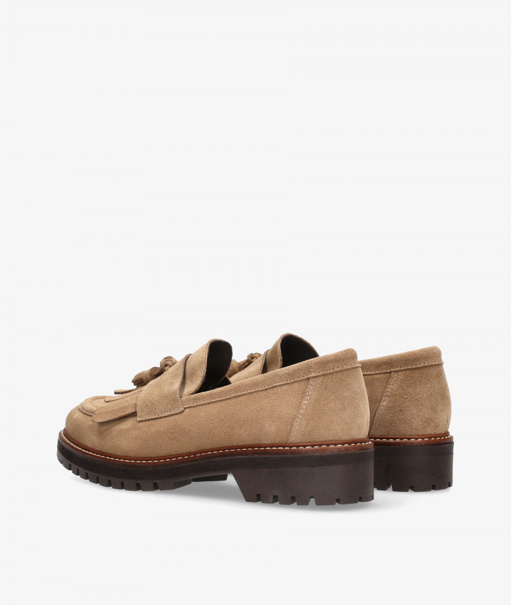 Mocasines BLOOM ALICE  en serraje taupe