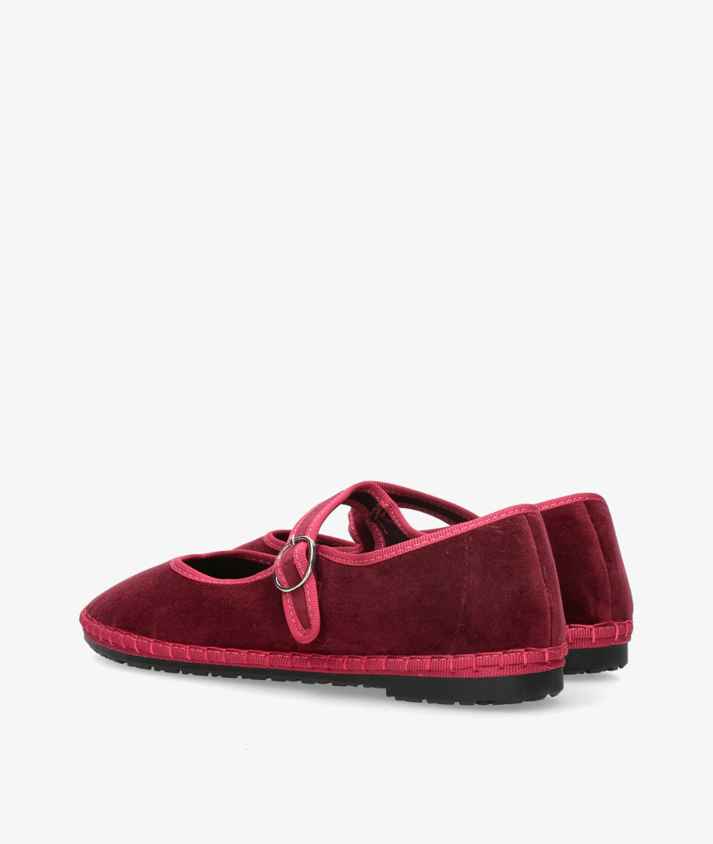 Bailarinas Corina M6590 en BURDEOS TERCIOPELO