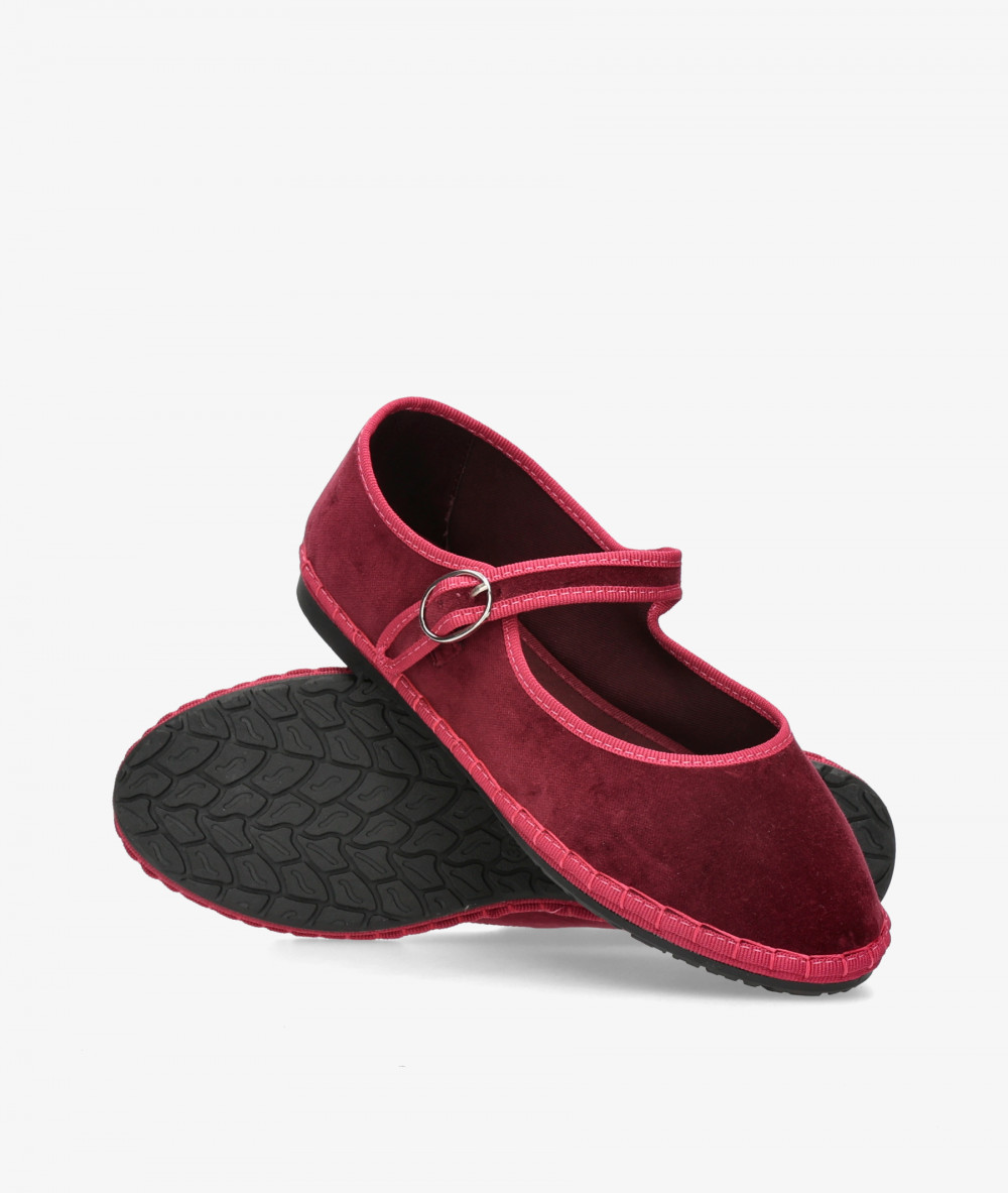 Bailarinas Corina M6590 en BURDEOS TERCIOPELO