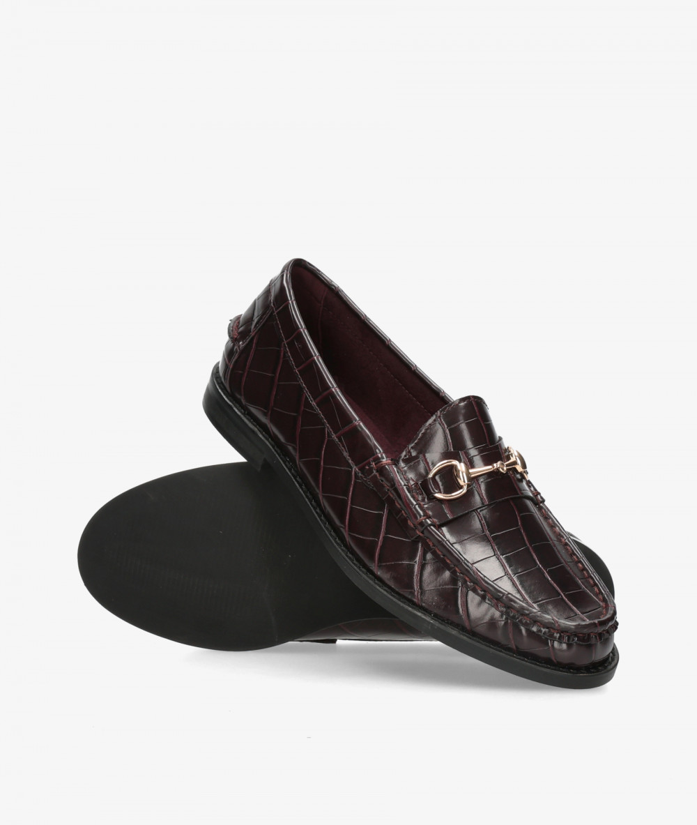Mocasines Corina M6651 en coco burdeos
