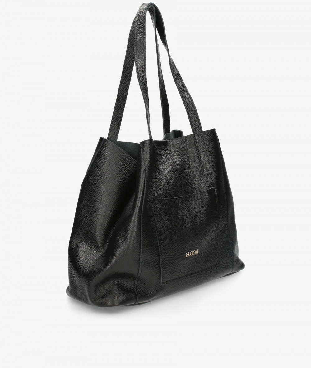 Bolso de piel BLOOM DALLAS en negro