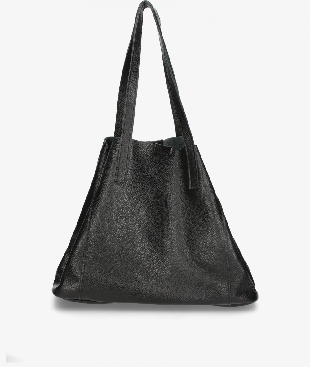 Bolso de piel BLOOM DALLAS en negro
