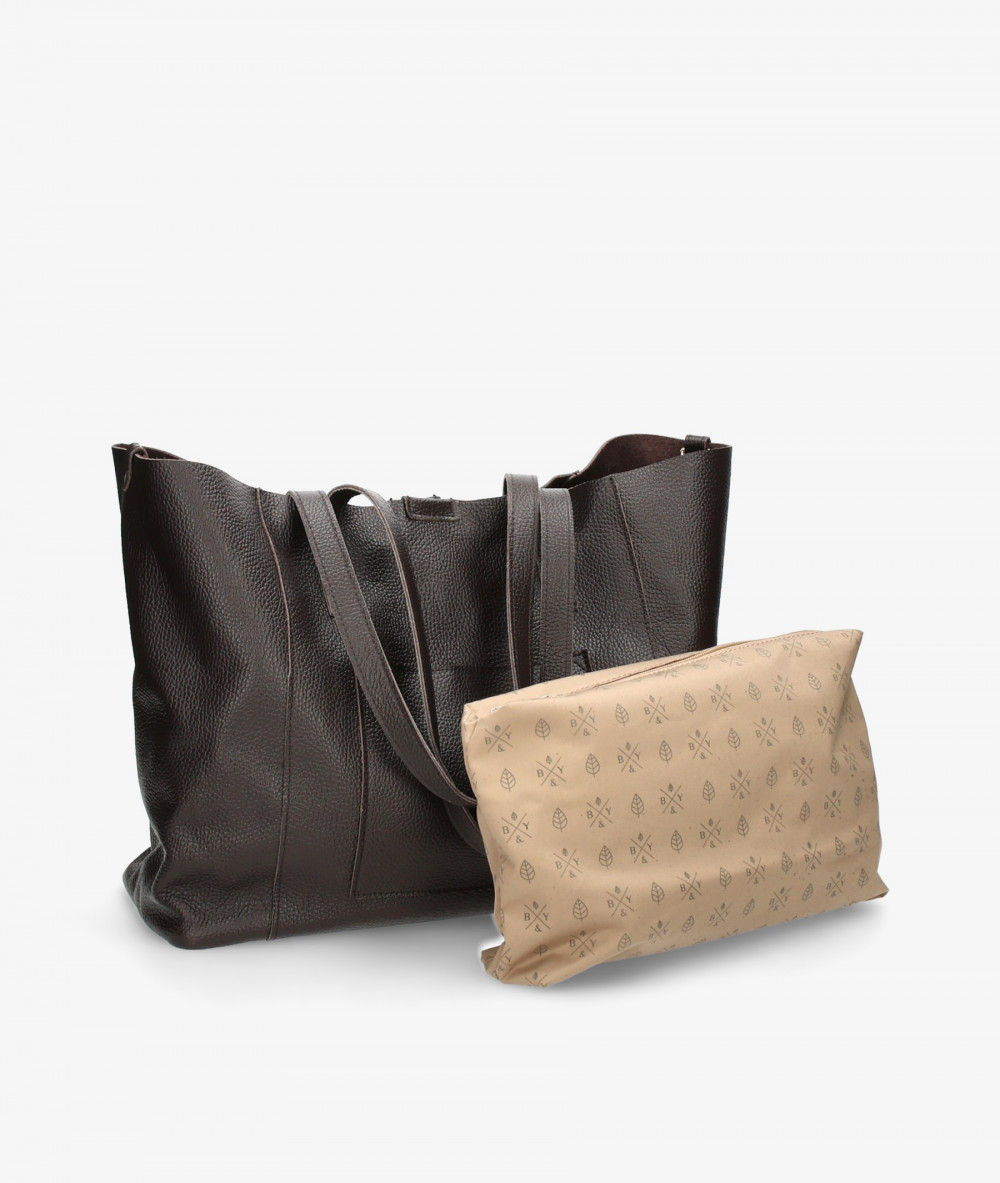 Bolso de piel BLOOM DALLAS en marrón