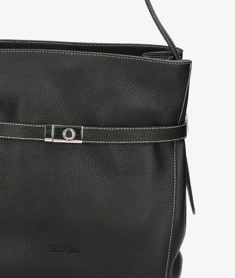 Bolso de piel BLOOM LIVIA BLACK en negro