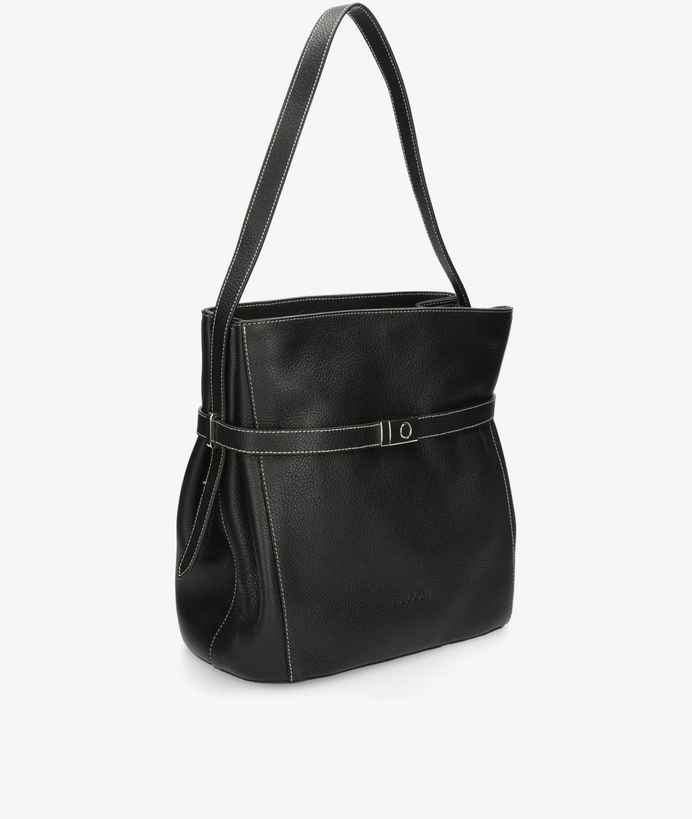 Bolso de piel BLOOM LIVIA BLACK en negro