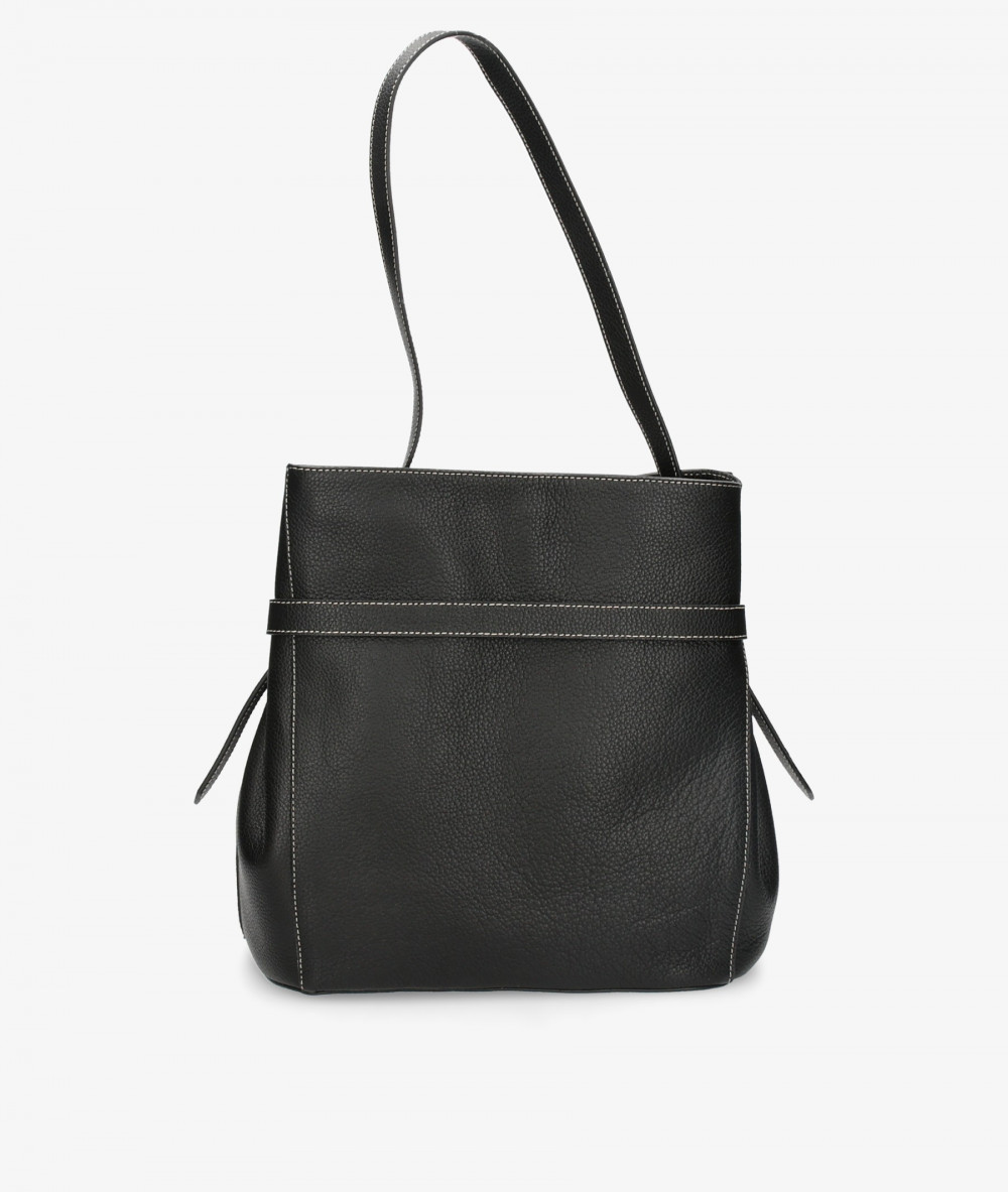Bolso de piel BLOOM LIVIA BLACK en negro