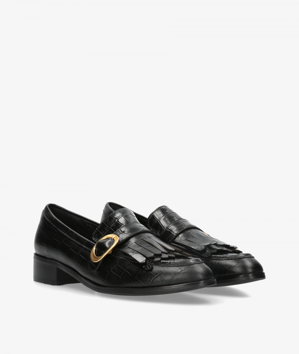 Stephen Allen Loafers LAUR-45  29575-10 in black croc print