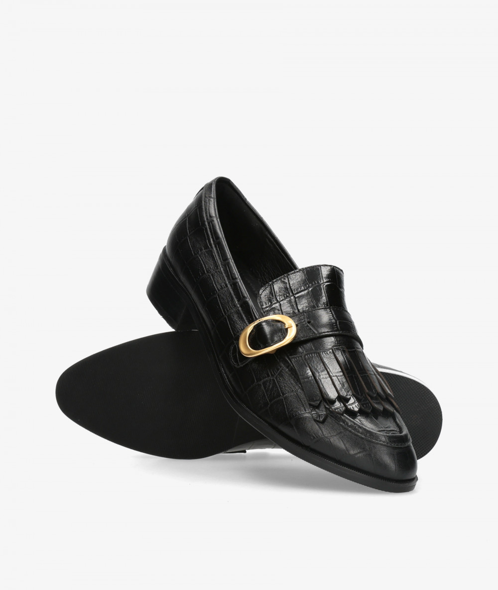 Stephen Allen Loafers LAUR-45  29575-10 in black croc print