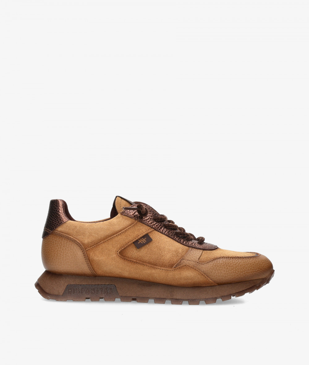 Hispanitas Sneakers  HI265095 in camel split suede