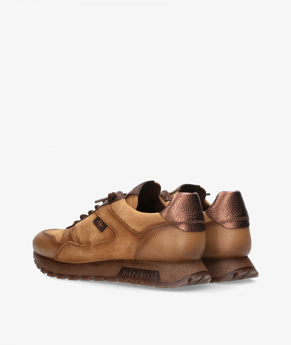 Hispanitas Sneakers  HI265095 in camel split suede
