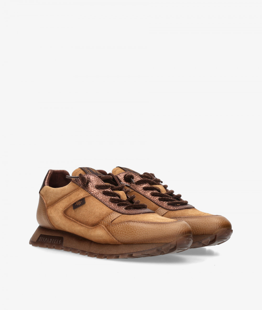 Hispanitas Sneakers  HI265095 in camel split suede