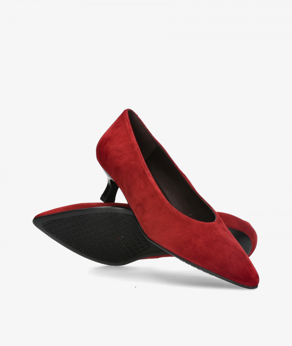 Salones BLOOM 1049 en ante rojo