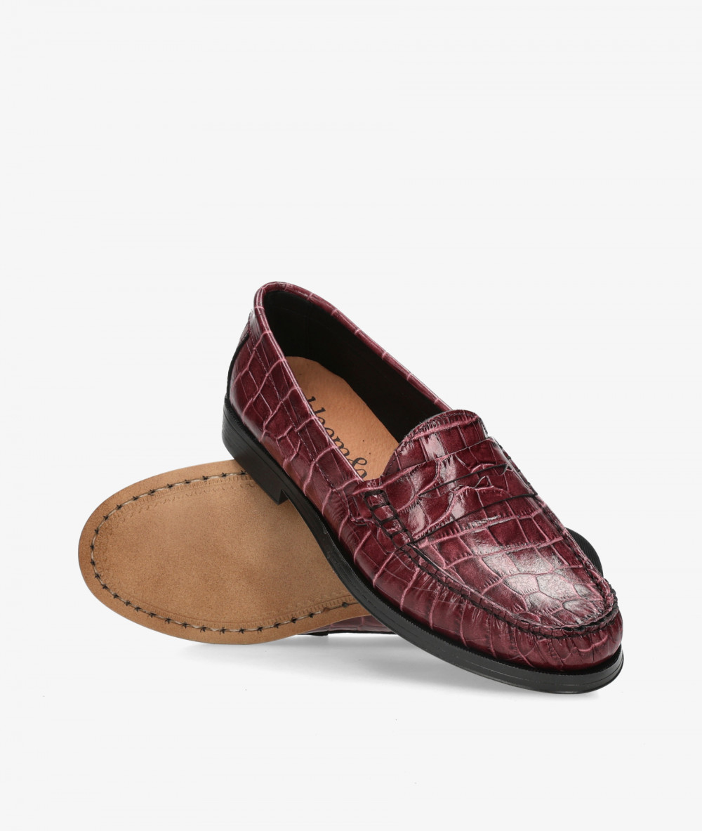 Mocasines BLOOM REGINA en coco burdeos