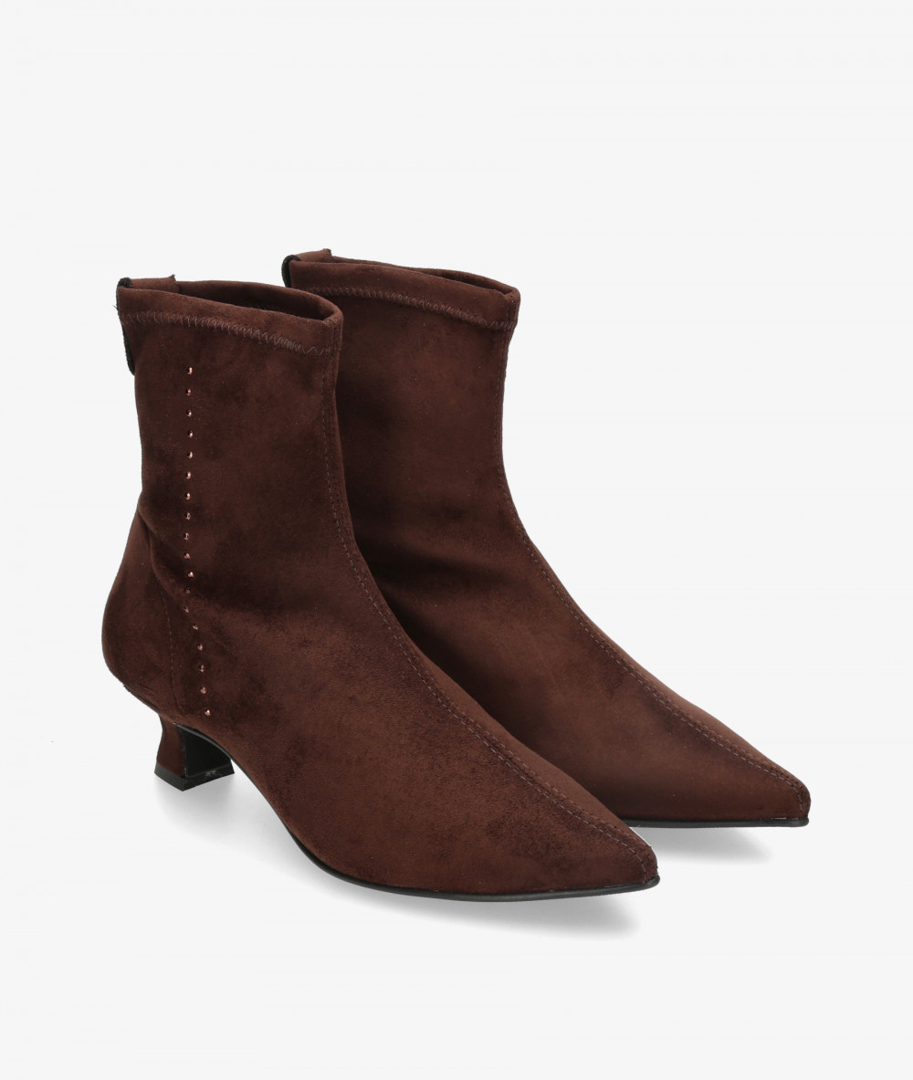 Botines BLOOM  MADI en MARRON LYCRA