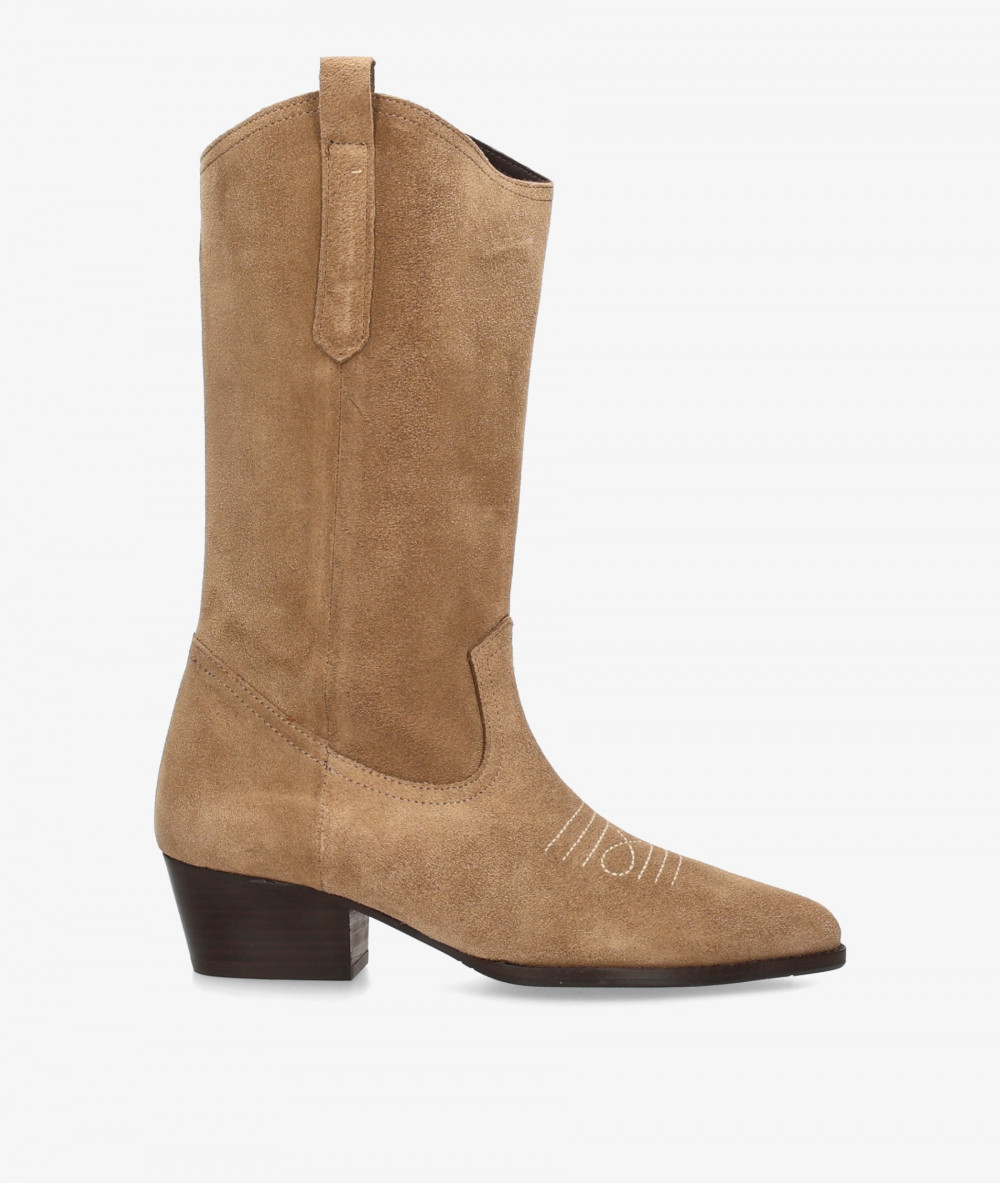 Botas BLOOM  SADIE en serraje taupe