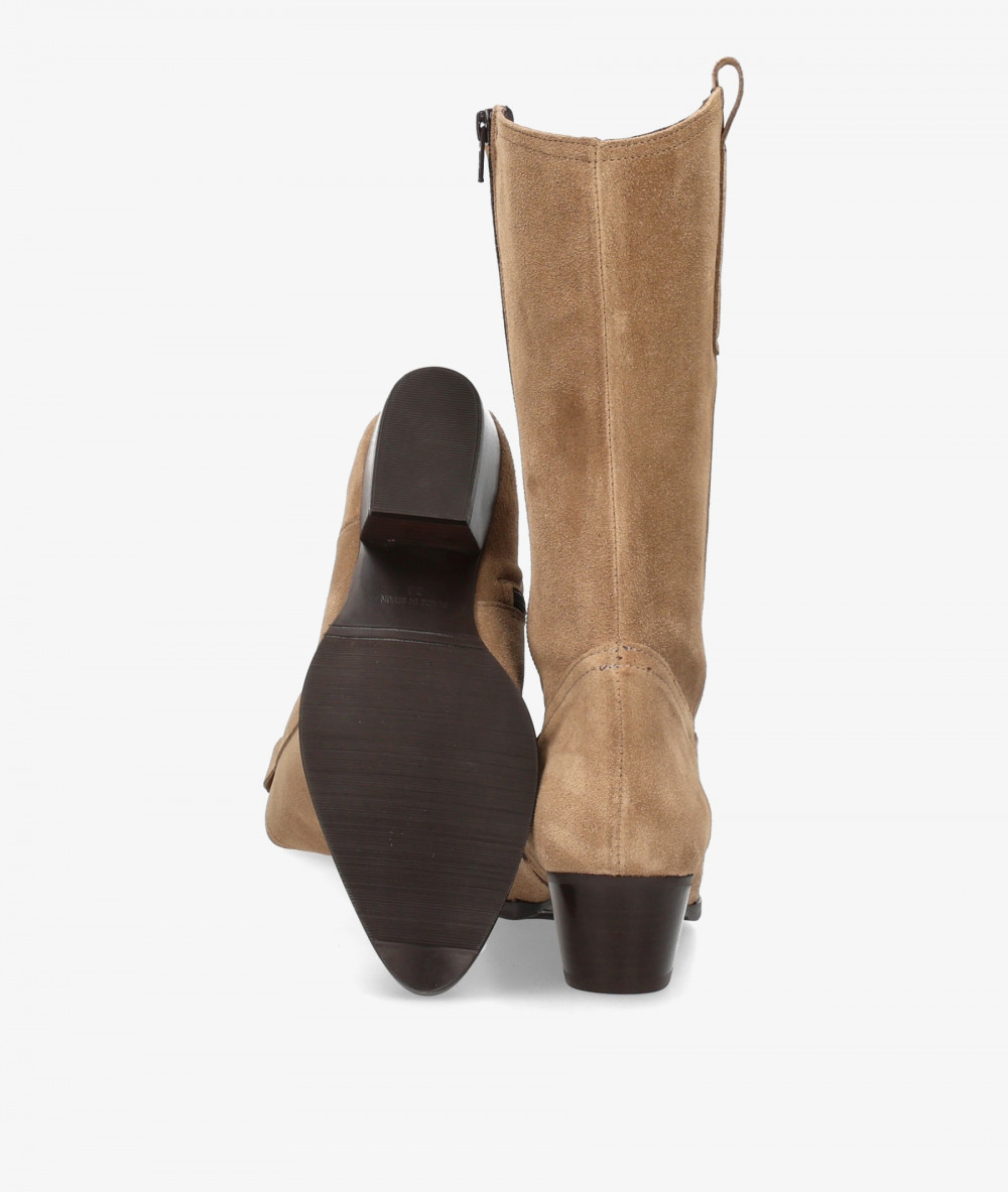 Botas BLOOM  SADIE en serraje taupe