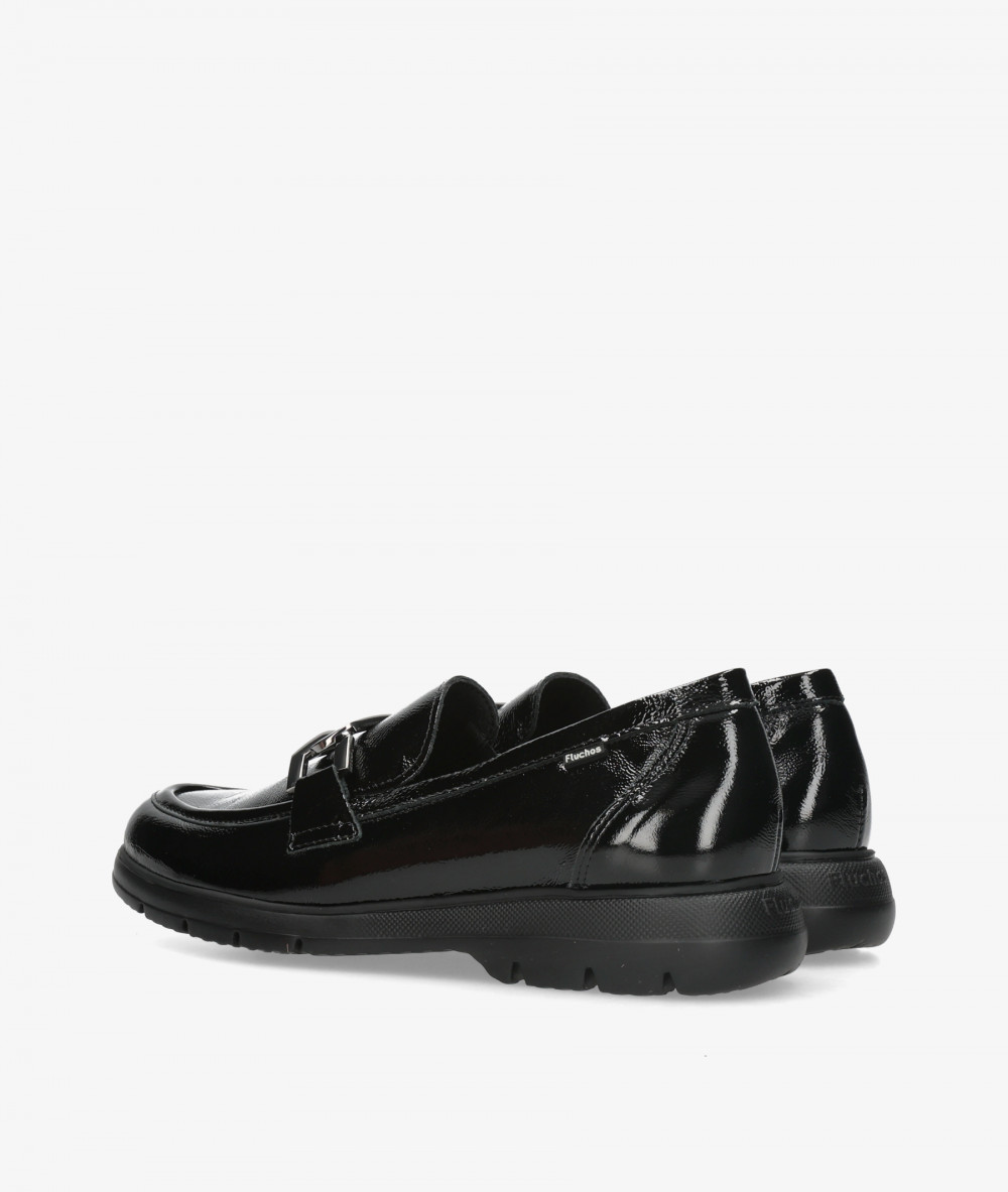 Fluchos Loafers F1794 in black patent leather