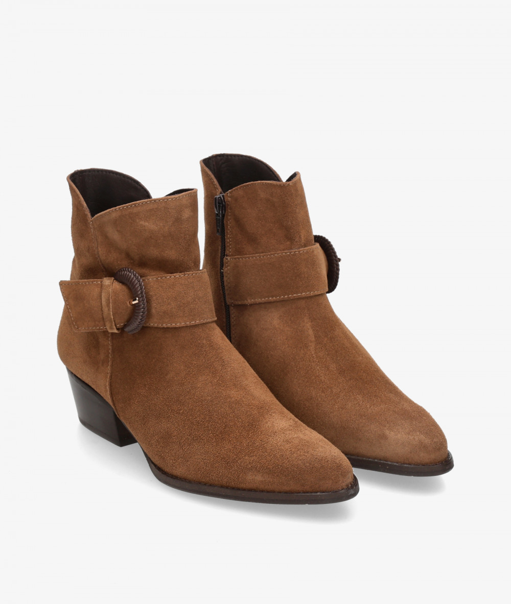 BLOOM Ankle boots  879 in leather split suede