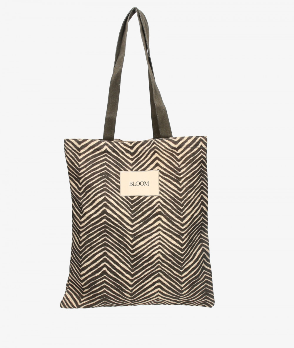 TOTE BAG BLOOM ZEBRA TOTE en negro