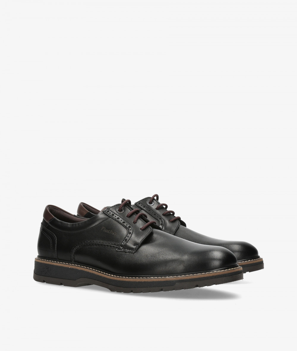 Zapatos de cordones Fluchos F2319 en negro