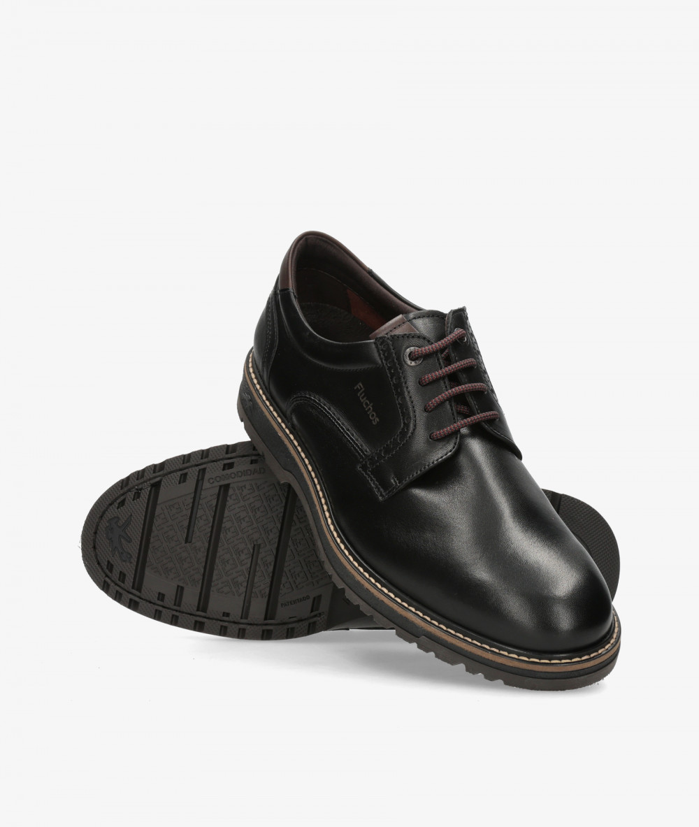 Zapatos de cordones Fluchos F2319 en negro
