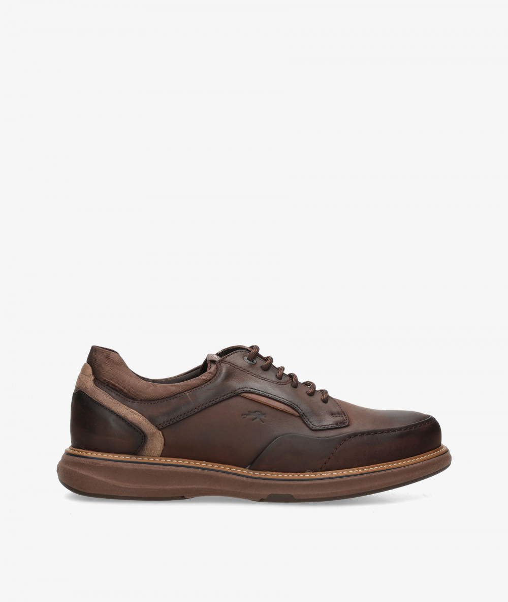 Zapatos de cordones Fluchos F2509 en nobuck marrón