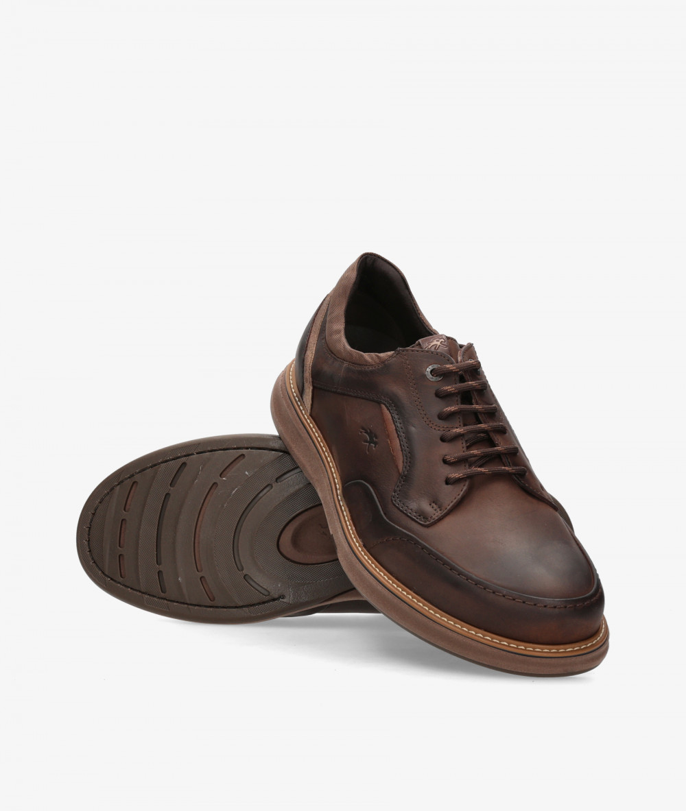 Zapatos de cordones Fluchos F2509 en nobuck marrón