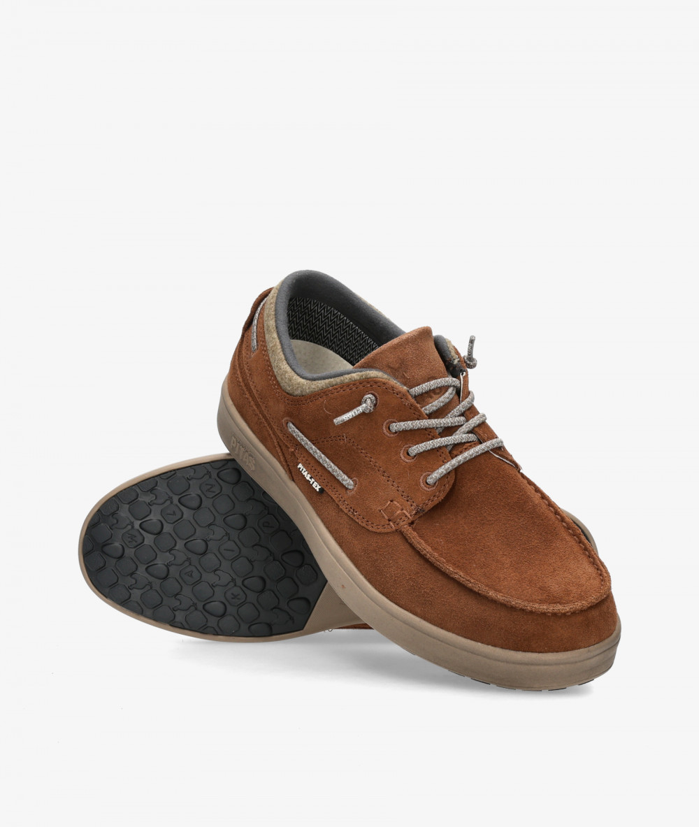 Walk in Pitas Nautical shoes DAKOTA in leather split suede