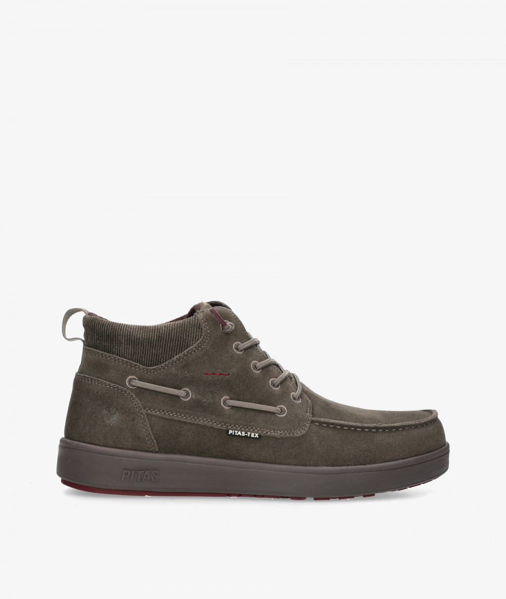 Walk in Pitas Boots  KENT II in taupe split suede