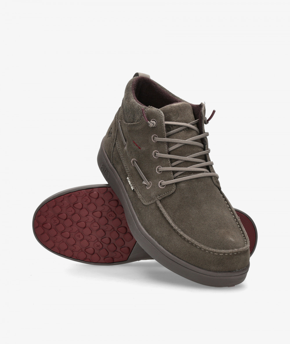 Walk in Pitas Boots  KENT II in taupe split suede