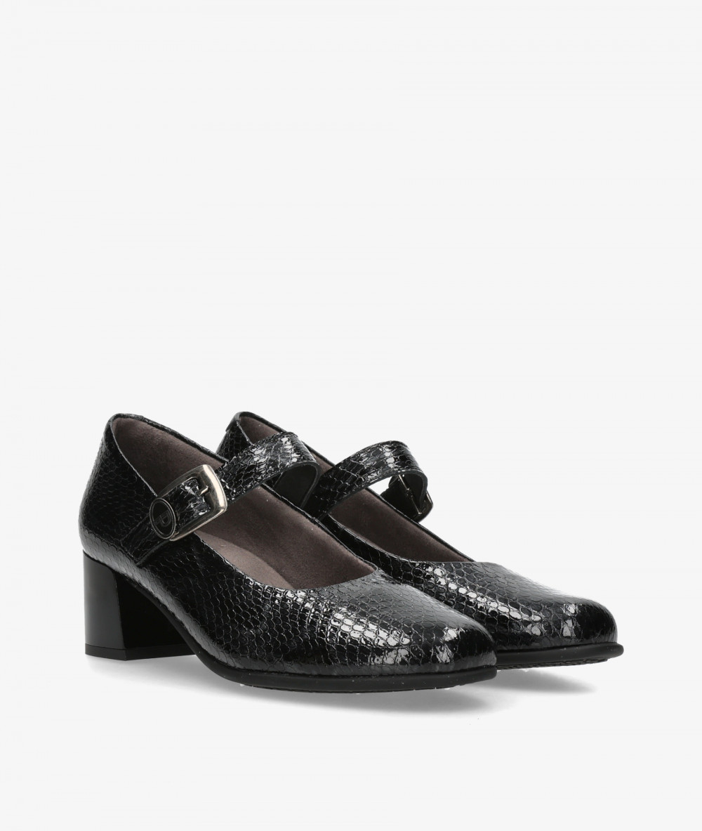 Pitillos Mercedes 11641 in black snake print